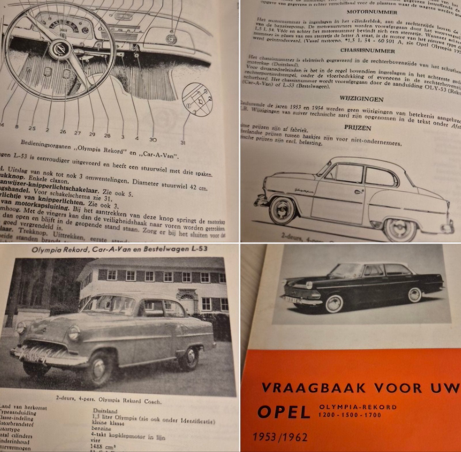 jaren 50 60 Opel Rekord Olympia coupés en cabriolet izgst, Ophalen of Verzenden