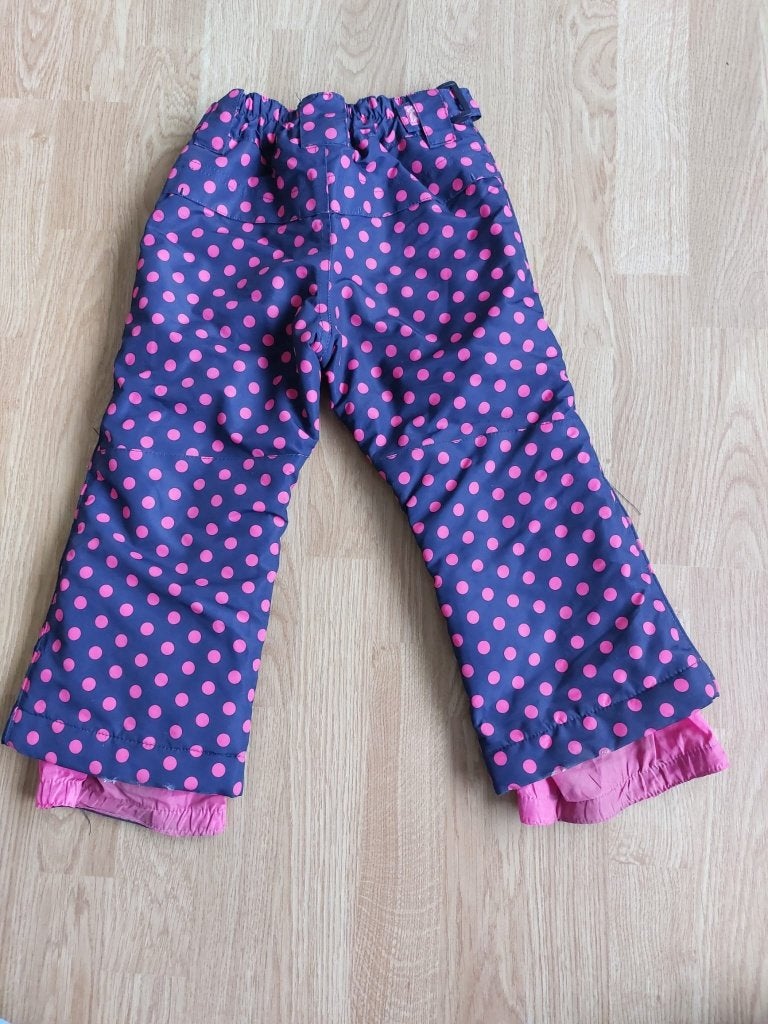 FRNDZ skibroek meisje donkerblauw roze stippen maat 98, Broek, Gebruikt, Meisje, Frendz