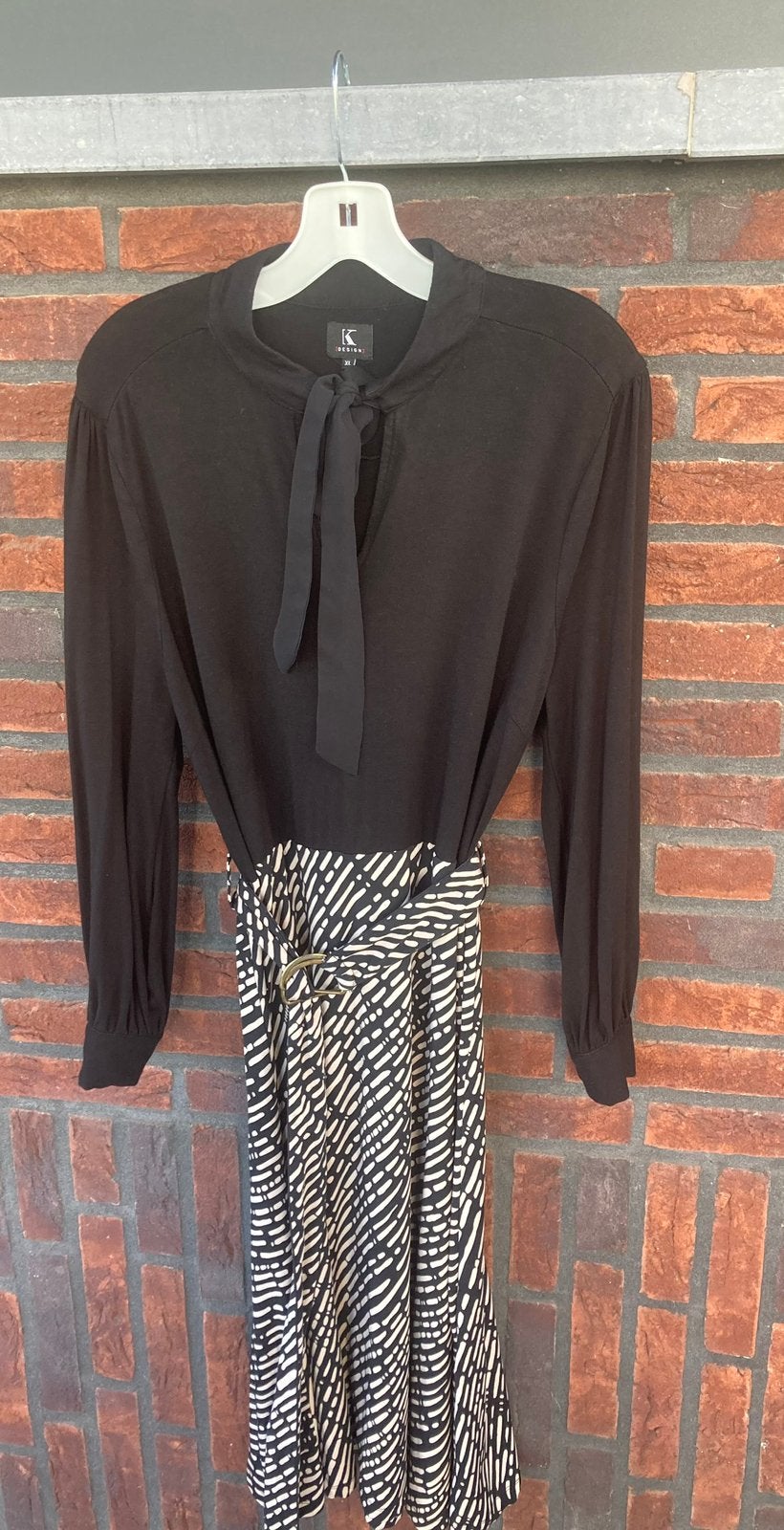 K-Design lange jurk, Kleding | Dames, Zwart, Maat 46/48 (XL) of groter, Ophalen of Verzenden, Gedragen