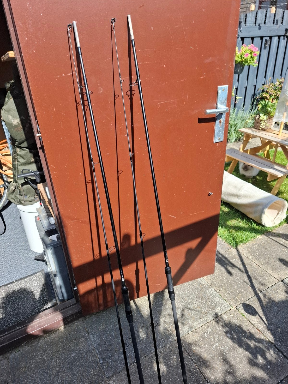 2x Fox EOS Pro 10ft 3.00lb karperhengels - Z.G.A.N., Ophalen of Verzenden, Zo goed als nieuw, Werphengel