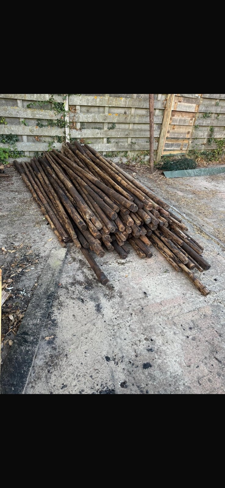 69 dunne steekpalen 2 meter hoog, Ophalen, Zo goed als nieuw, 180 tot 250 cm, Palen