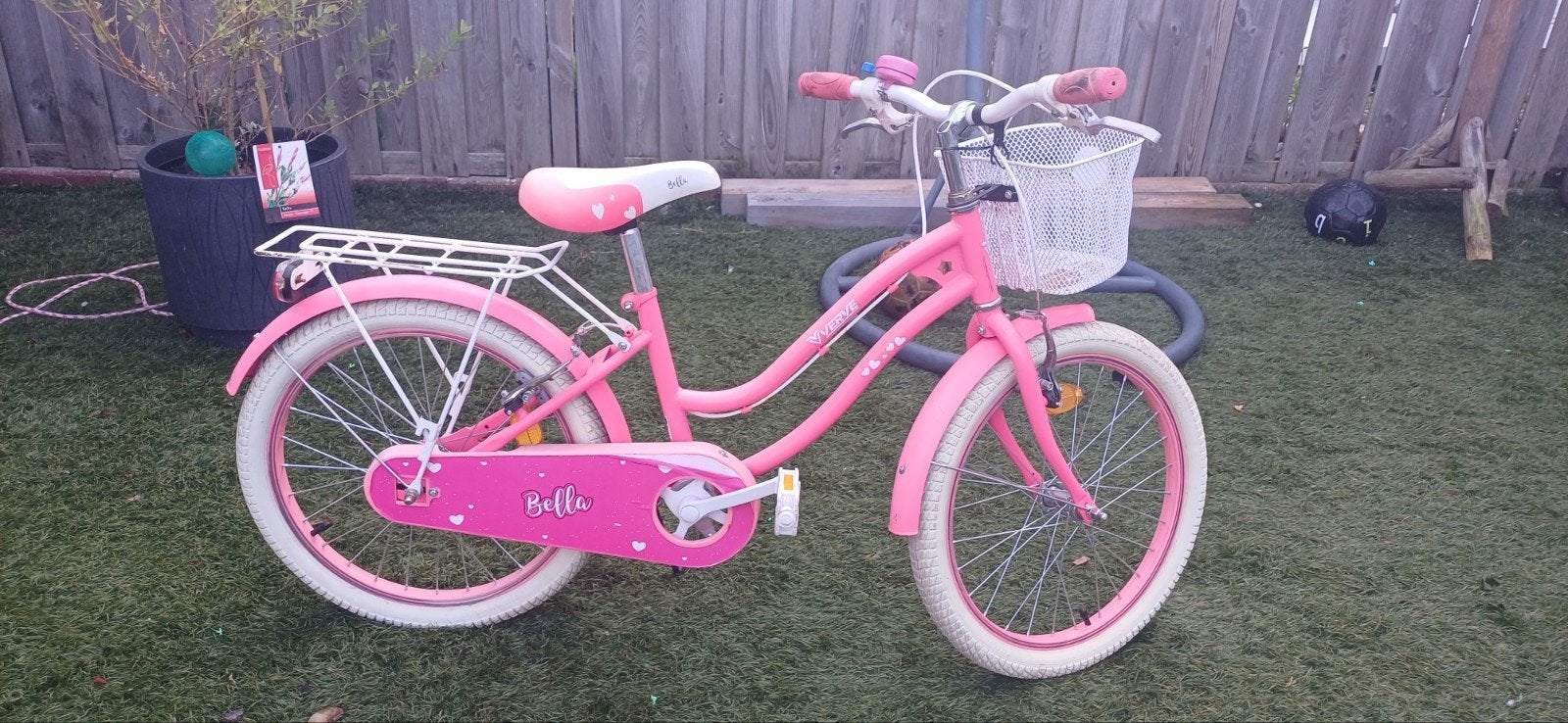 kinderfiets Bella star, Ophalen, Velgrem, 20 inch, Handrem
