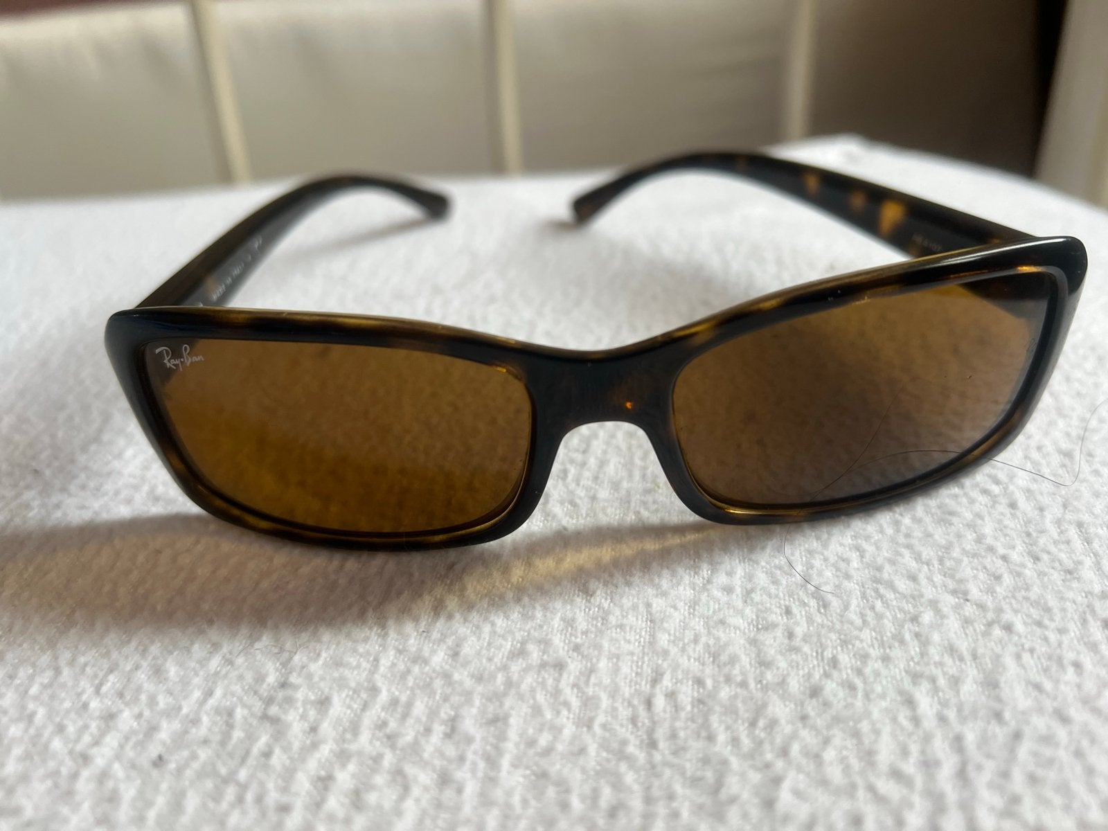 Ray-Ban Zonnebril RB 4107 -  rayban zonnebril bruin, Gebruikt, Zonnebril, Bruin, Ophalen of Verzenden
