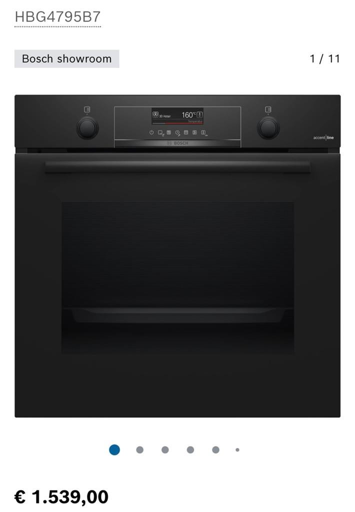 Bosch oven hbg4795b7, Witgoed en Apparatuur, Ovens, Ophalen, Bosch, Zo goed als nieuw, Inbouw