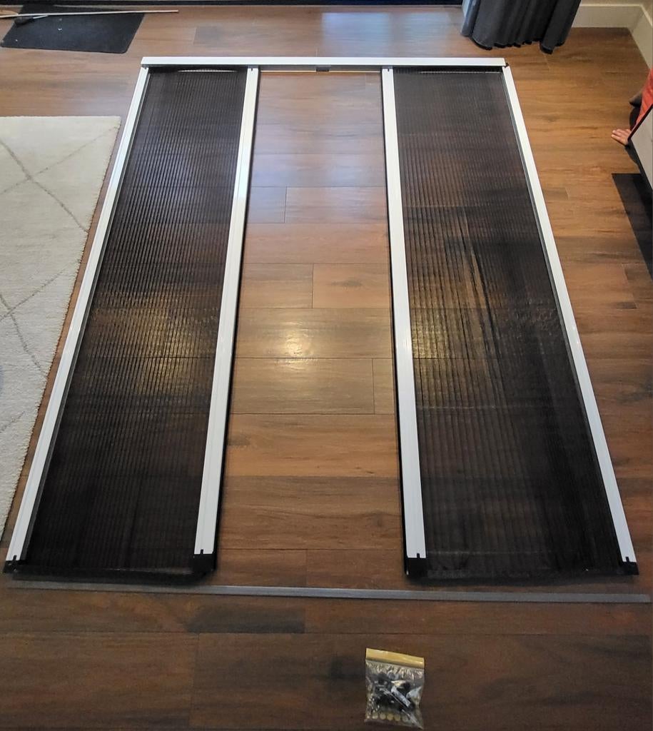 Dubbele plissé hordeur, Hordeur, Ophalen of Verzenden, Zo goed als nieuw, 120 cm of meer