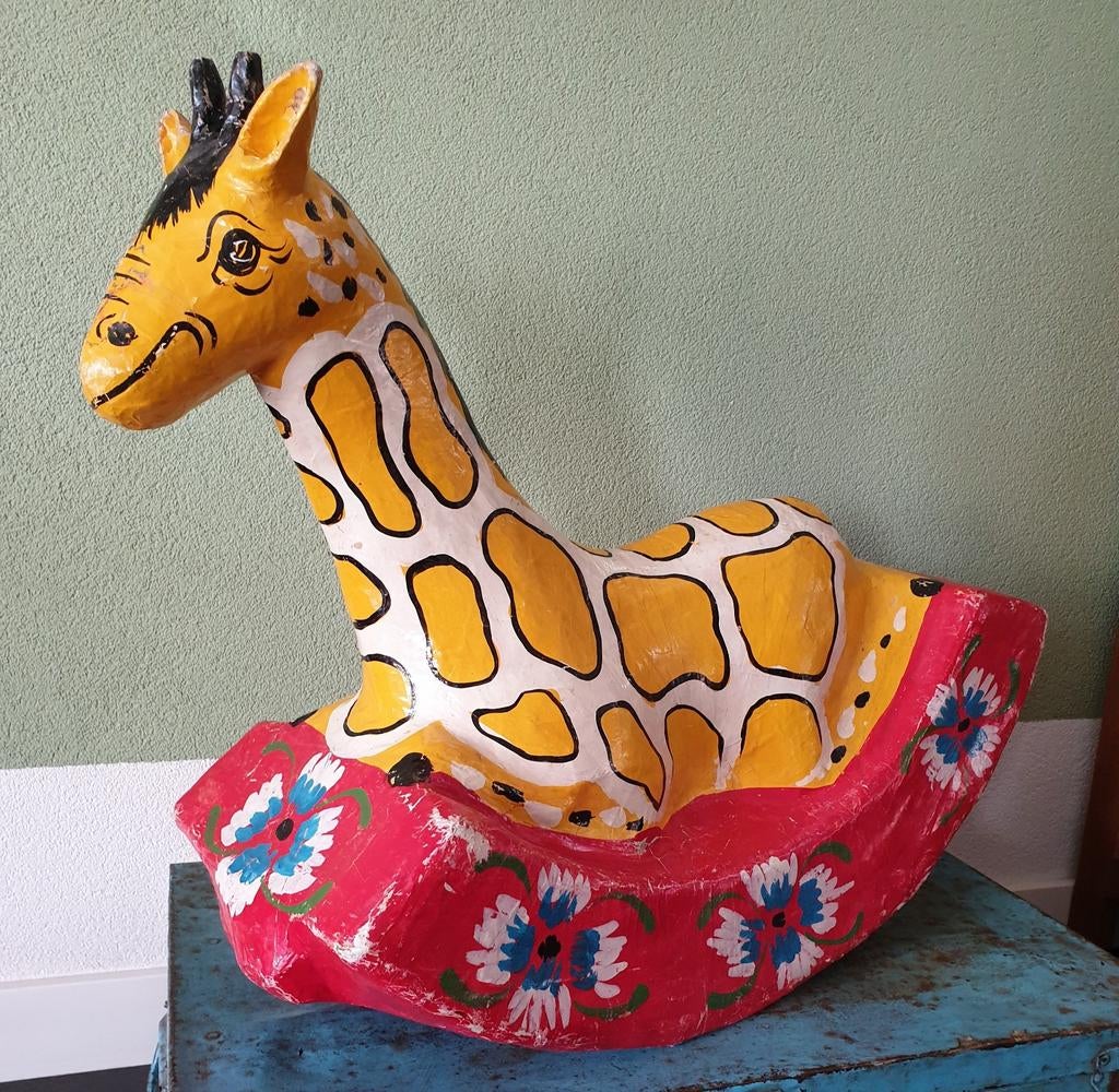 Vintage hobbel giraffe, Ophalen of Verzenden