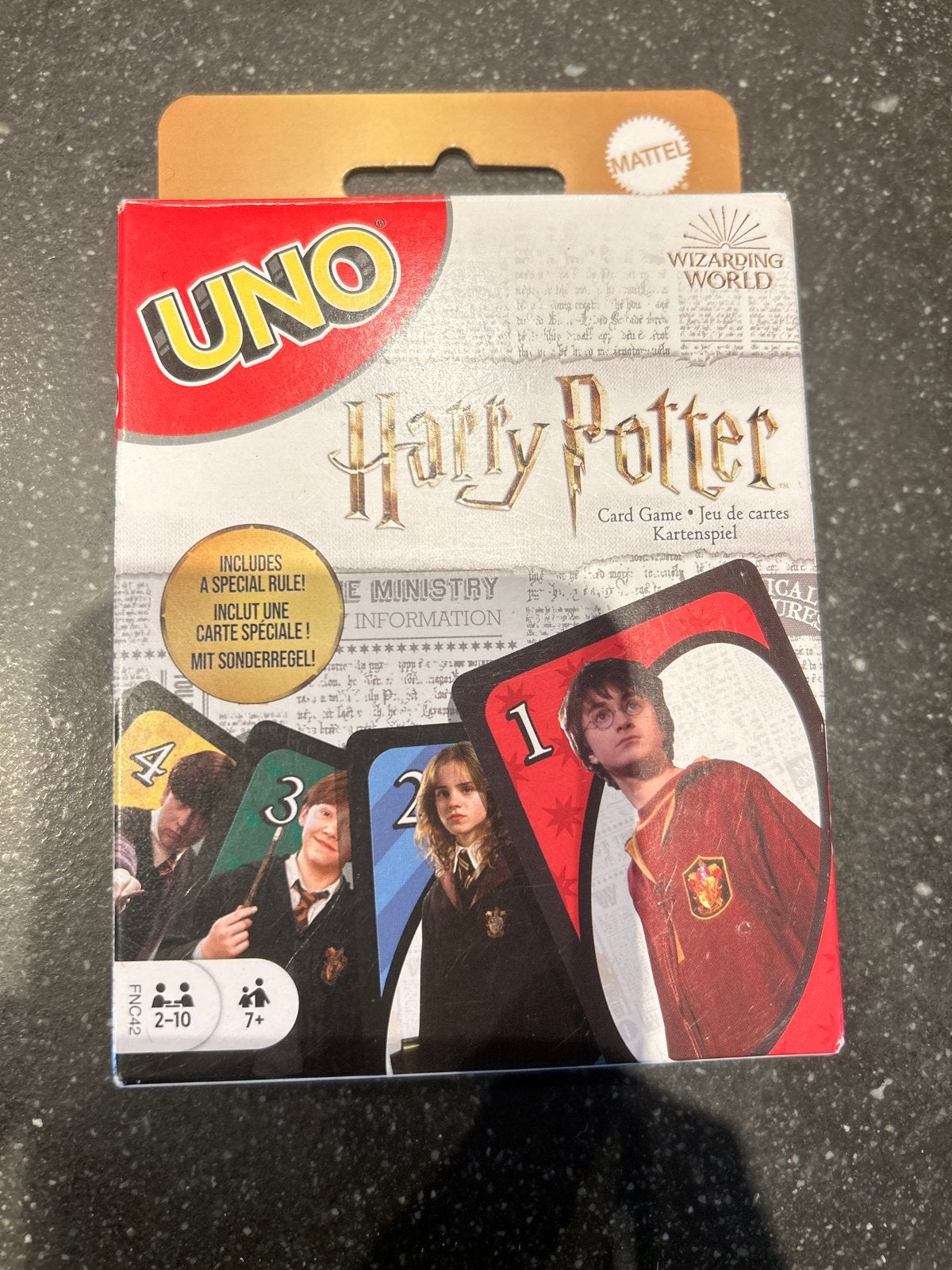 UNO Harry Potter Kaartspel - Mattel Wizarding World, Een of twee spelers, Ophalen of Verzenden, Zo goed als nieuw