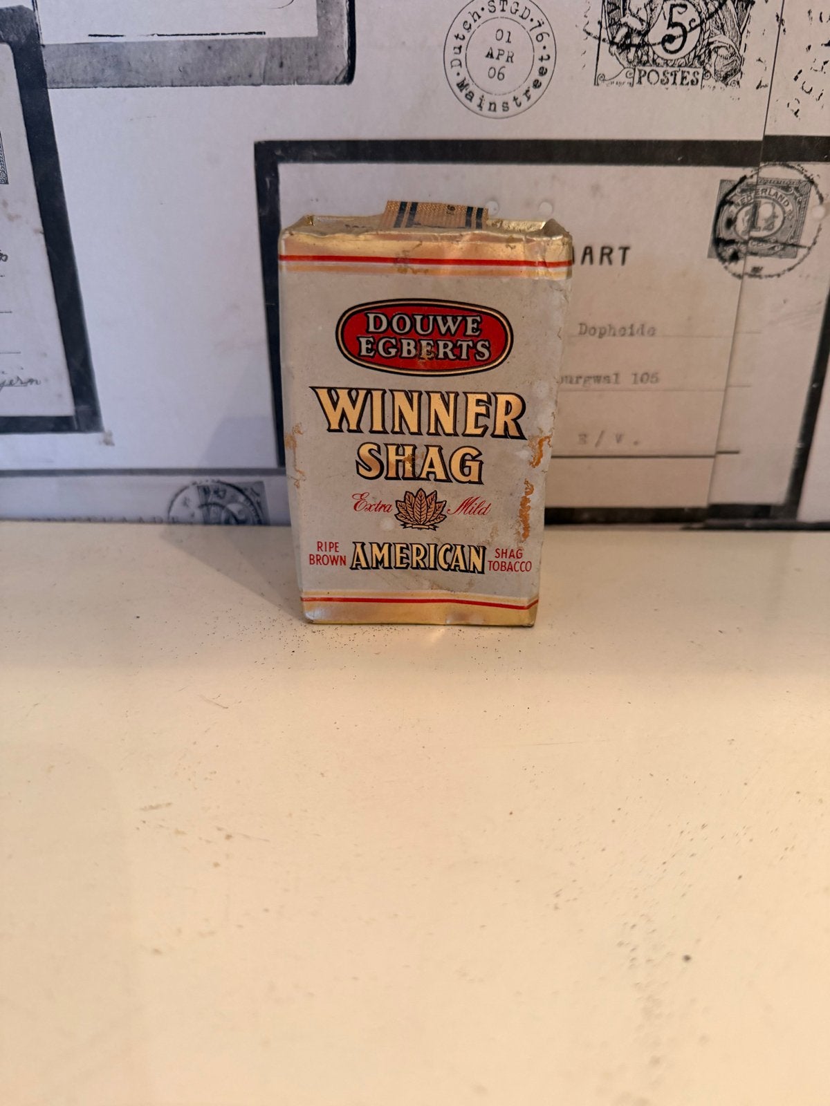 Vintage Douwe Egberts Winner Shag Tabak, Verzamelen, Ophalen of Verzenden, Gebruikt, Tabaksdoos of Verpakking