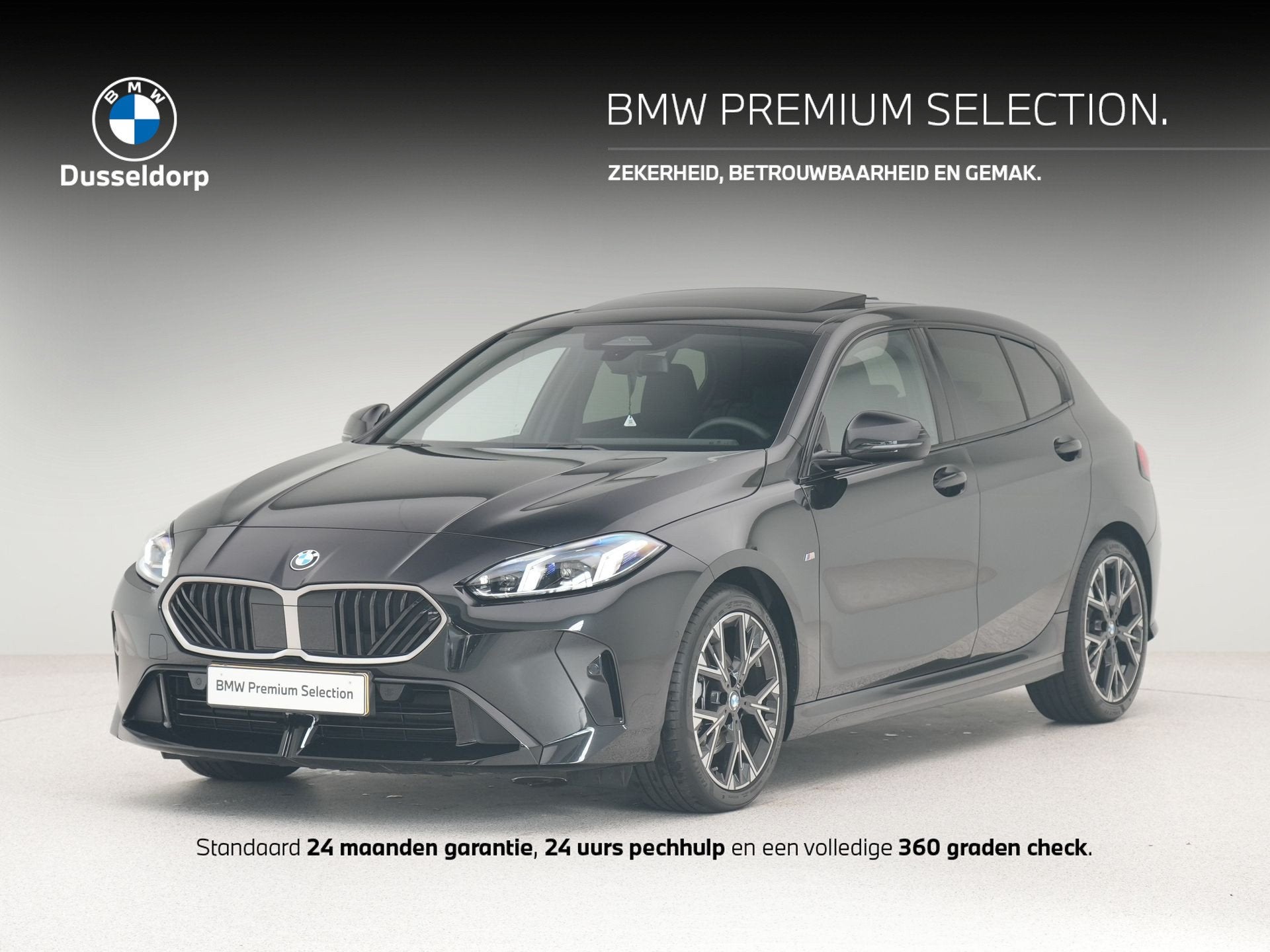 BMW 1 Serie 120 M-Sportpakket Aut. (bj 2025, automaat), 156 pk, Met garantie (alle), Zwart, Origineel Nederlands