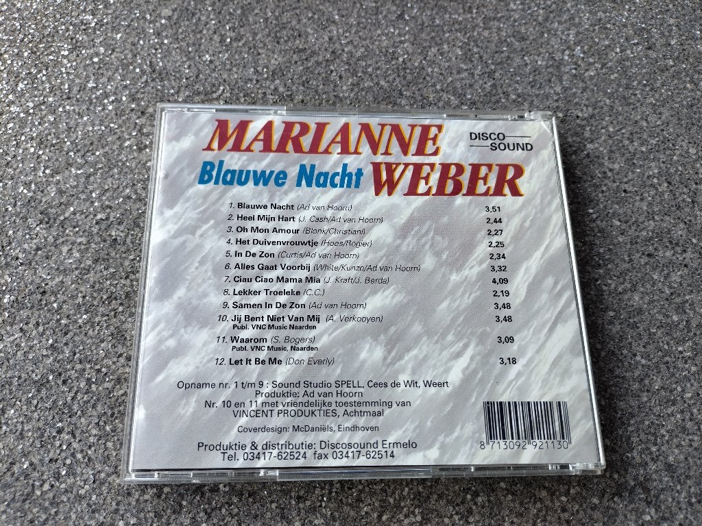 marianne weber- blauwe nacht, Ophalen, Gebruikt, Levenslied of Smartlap, Album