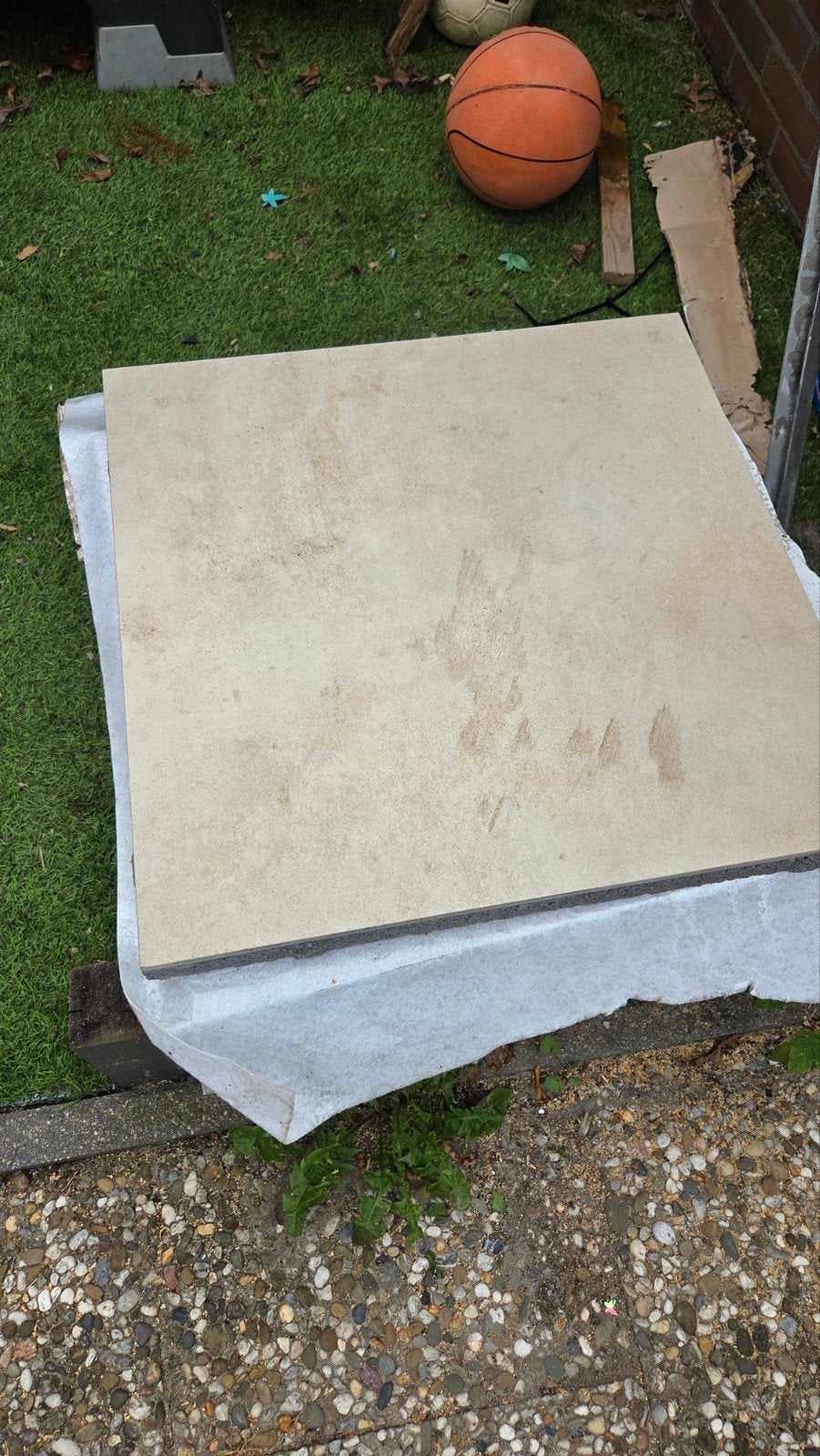 7x terras beton tegel 60x60 keramische  nieuw, Ophalen, Nieuw, Overige materialen