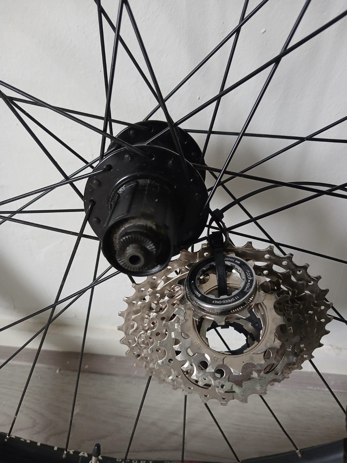 Set van 2 MTB wielen met banden en cassette, Gebruikt, Ophalen of Verzenden, Aluminium, Mountainbike