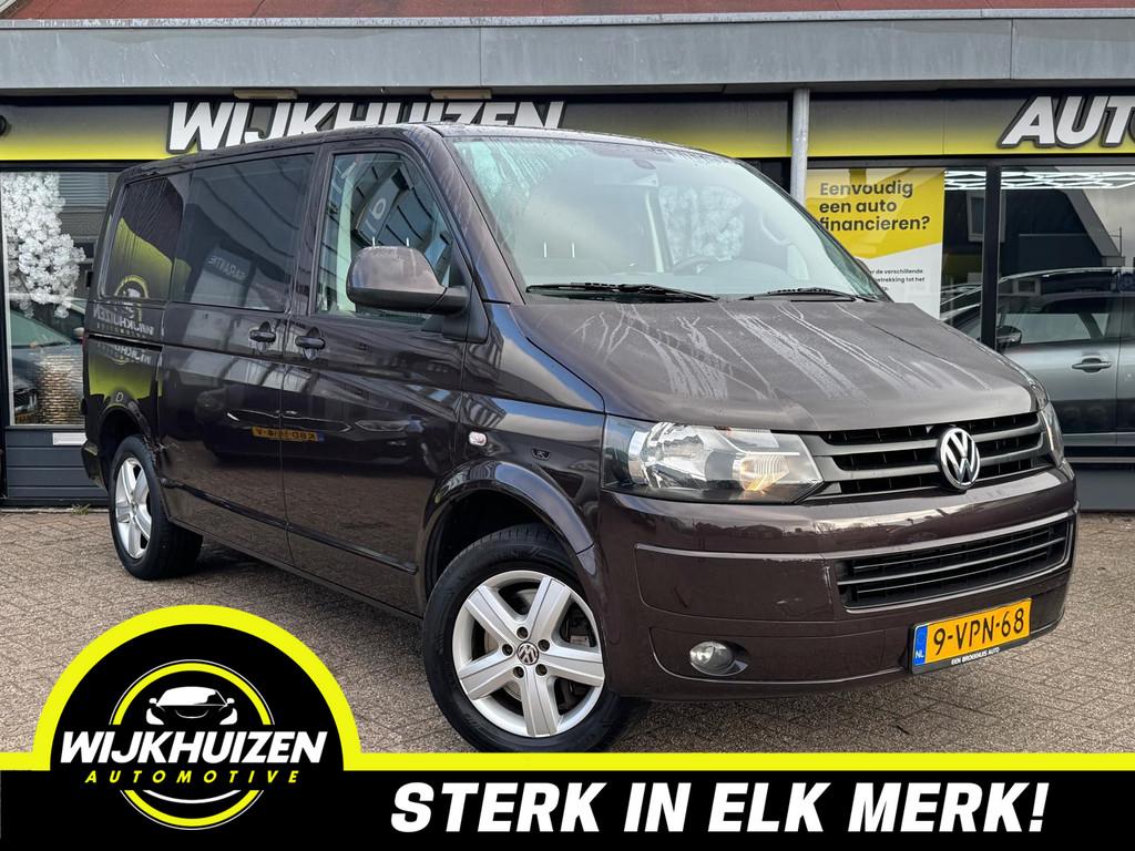 Volkswagen Transporter 2.0 TDI L1H1 DC Highline Automaat met, Auto's, Bestelauto's, Euro 5, Stof, Gebruikt, Zwart