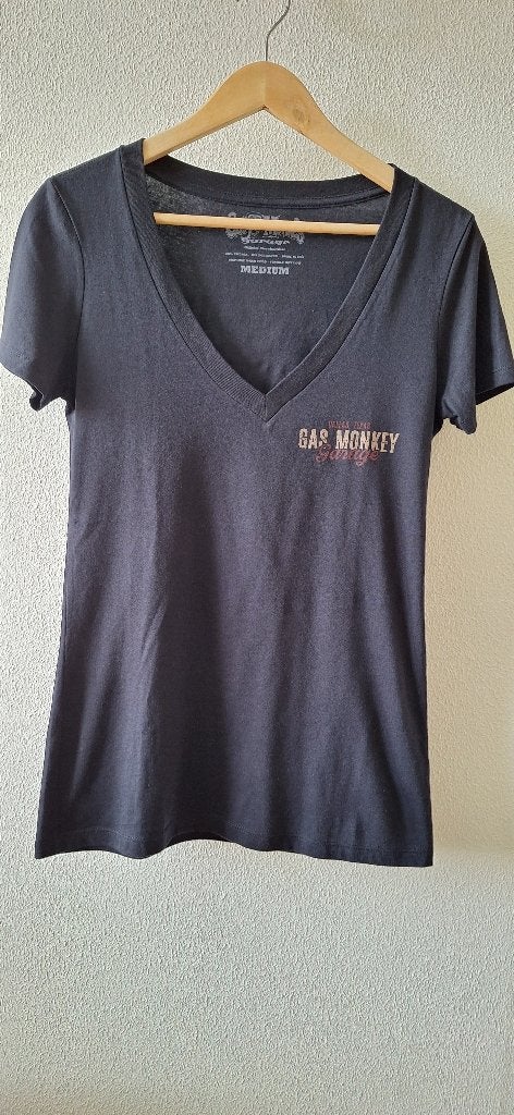 Origineel Gas Monkey Garage dames T-shirt - Zwart - Maat M, Zwart, Gas Monkey Garage, Nieuw, Korte mouw