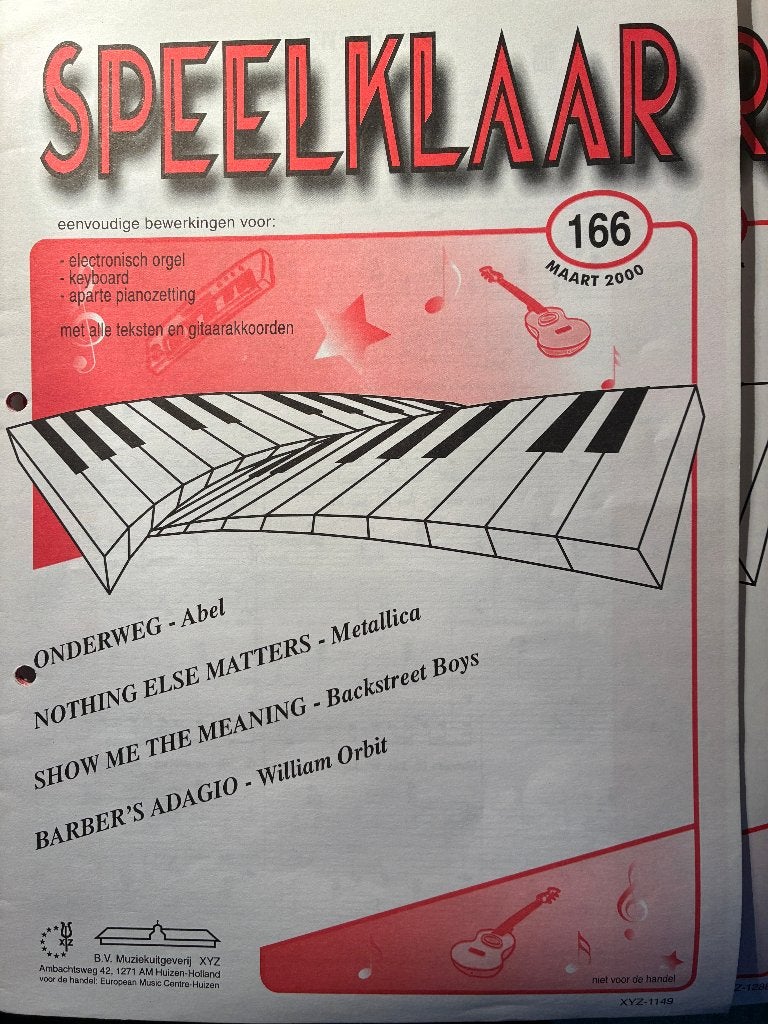 blad muziek speel klaar, Muziek en Instrumenten, Bladmuziek, Ophalen, Gebruikt, Artiest of Componist, Piano