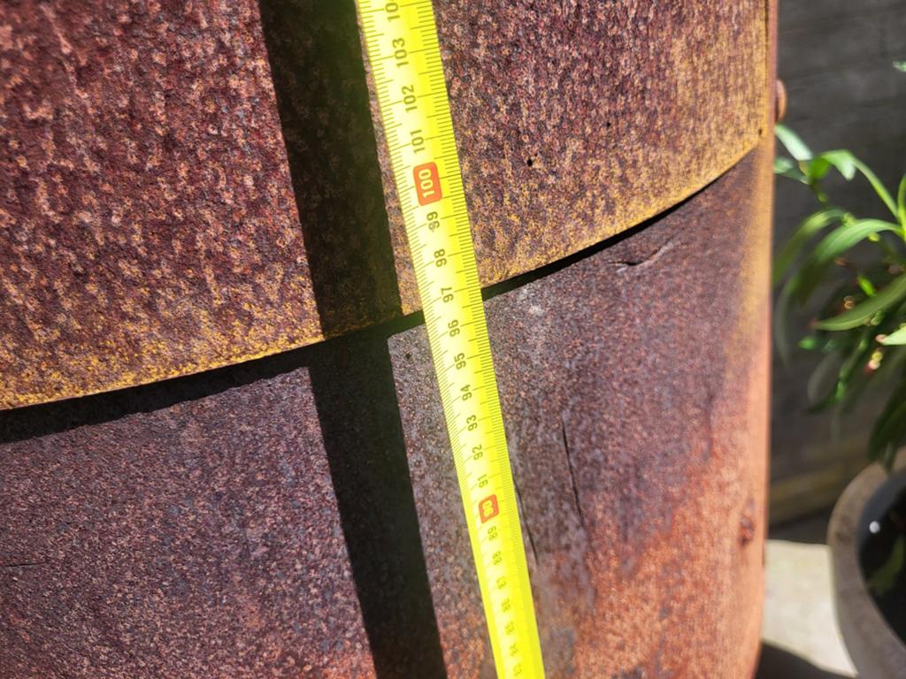 Grote roestige buitenkachel/smoker/BBQ, 375cm hoog, Ophalen, Gebruikt