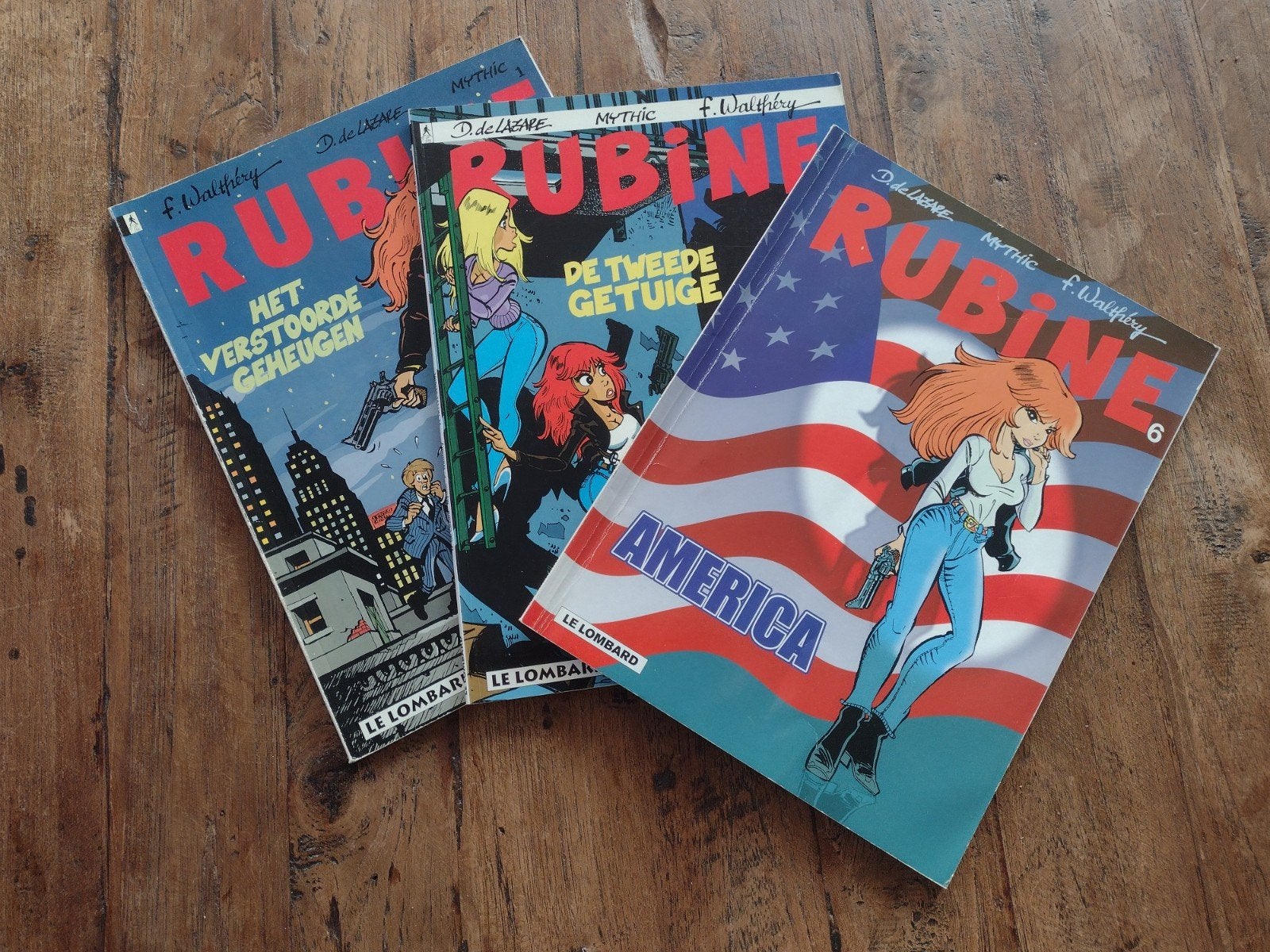 3 x Rubine stripboeken, Complete serie of reeks, Ophalen of Verzenden, Gelezen, D. De Lazare, Mythic, F. Walthéry