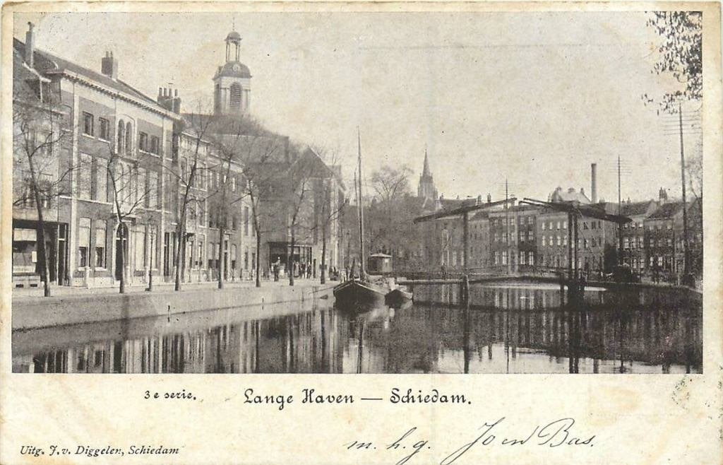 388-539-041 Schiedam Lange Haven, Verzenden, Voor 1920, Zuid-Holland