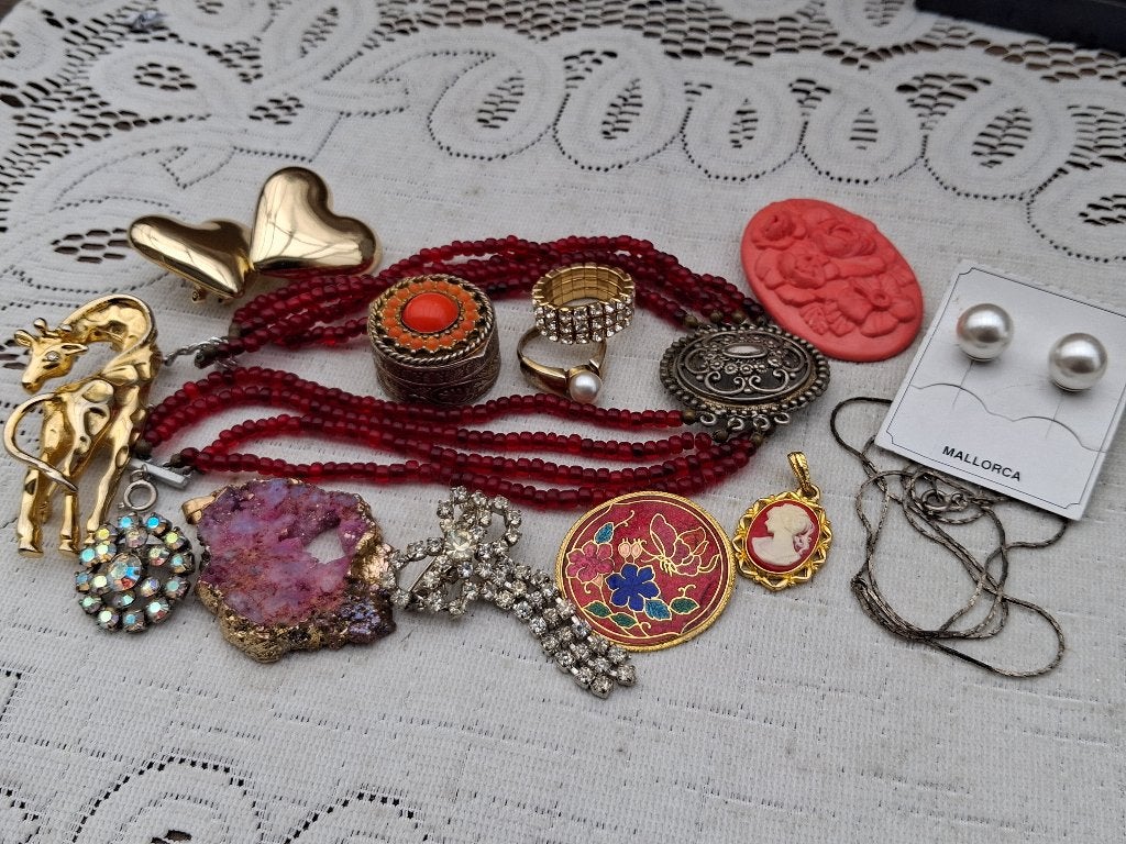 Lot vintage sieraden, Sieraden, Tassen en Uiterlijk, Antieke sieraden, Verzenden, Overige materialen