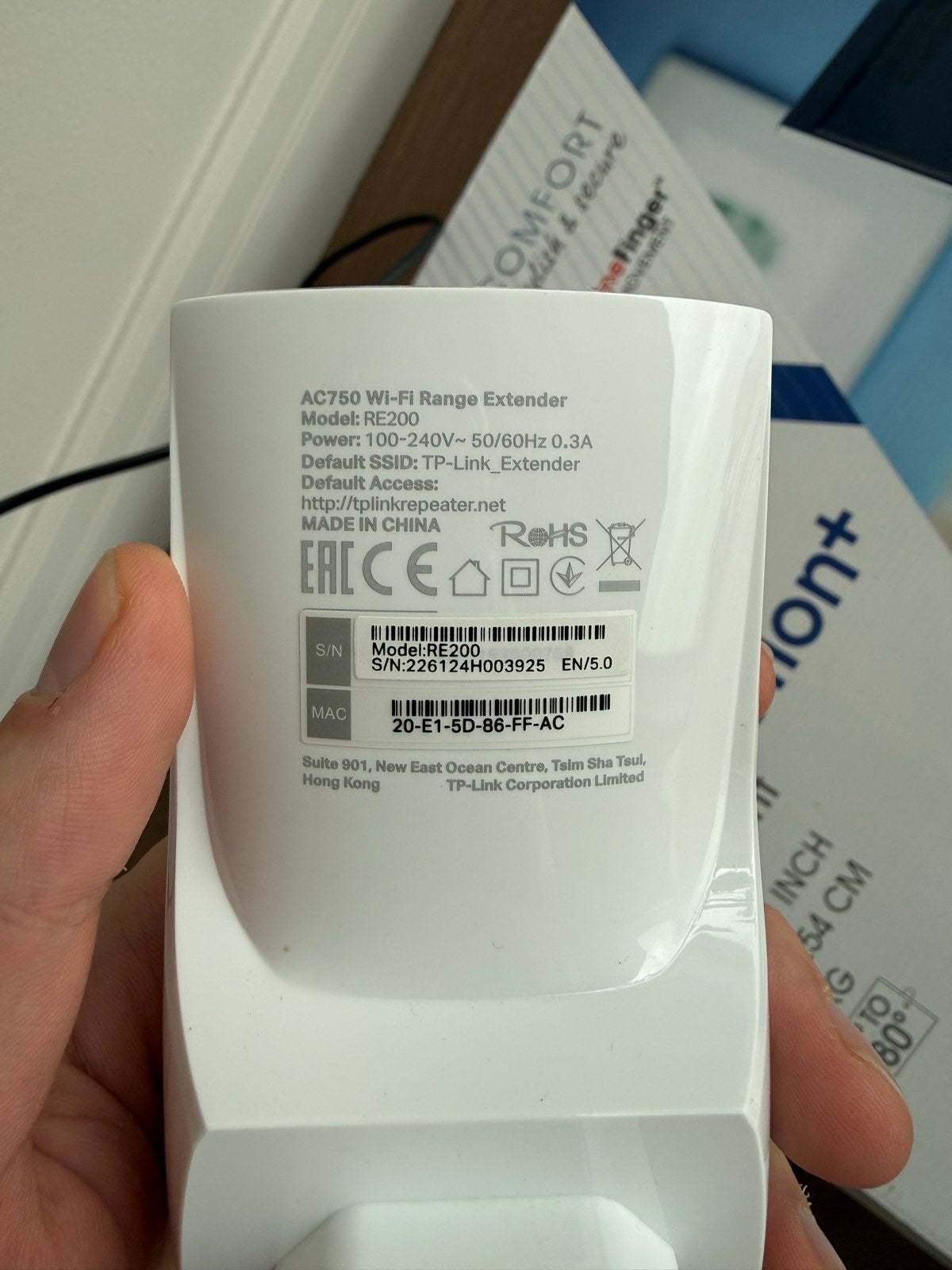 TP-Link RE200 AC750 Wi-Fi Range Extender, Ophalen of Verzenden, Gebruikt, Router