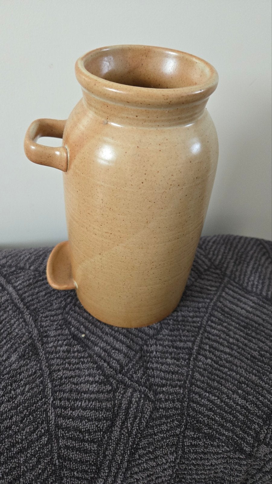 Vintage Brocante aardewerken kruik met handvat, Antiek en Kunst, Ophalen of Verzenden