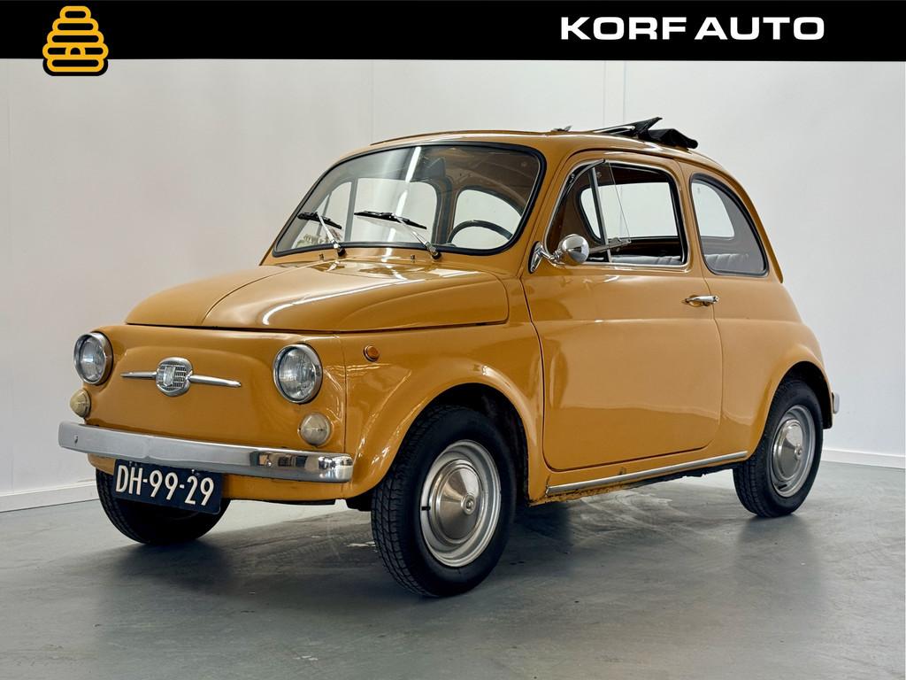 Fiat 500 500 R | Leder | Onderhouden | Giallo Positano, Auto's, Oldtimers, Achterwielaandrijving, Zwart, 594 cc, Bedrijf