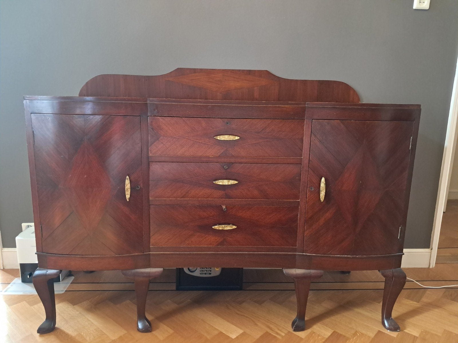 Art Deco Sideboard Buffet - Queen Anne Revival Stijl, Ophalen