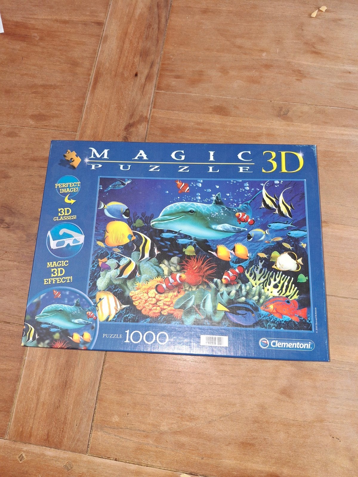 Clementoni Magic 3D Puzzel - Dolfijnen, Ophalen of Verzenden, 500 t/m 1500 stukjes, Zo goed als nieuw, Rubik's of 3D-puzzel