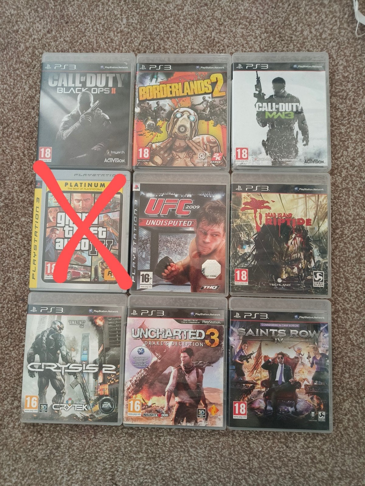 PS3 Games Bundel: Call of Duty, Uncharted 3 & meer!, Online, Gebruikt, Vanaf 18 jaar, Shooter