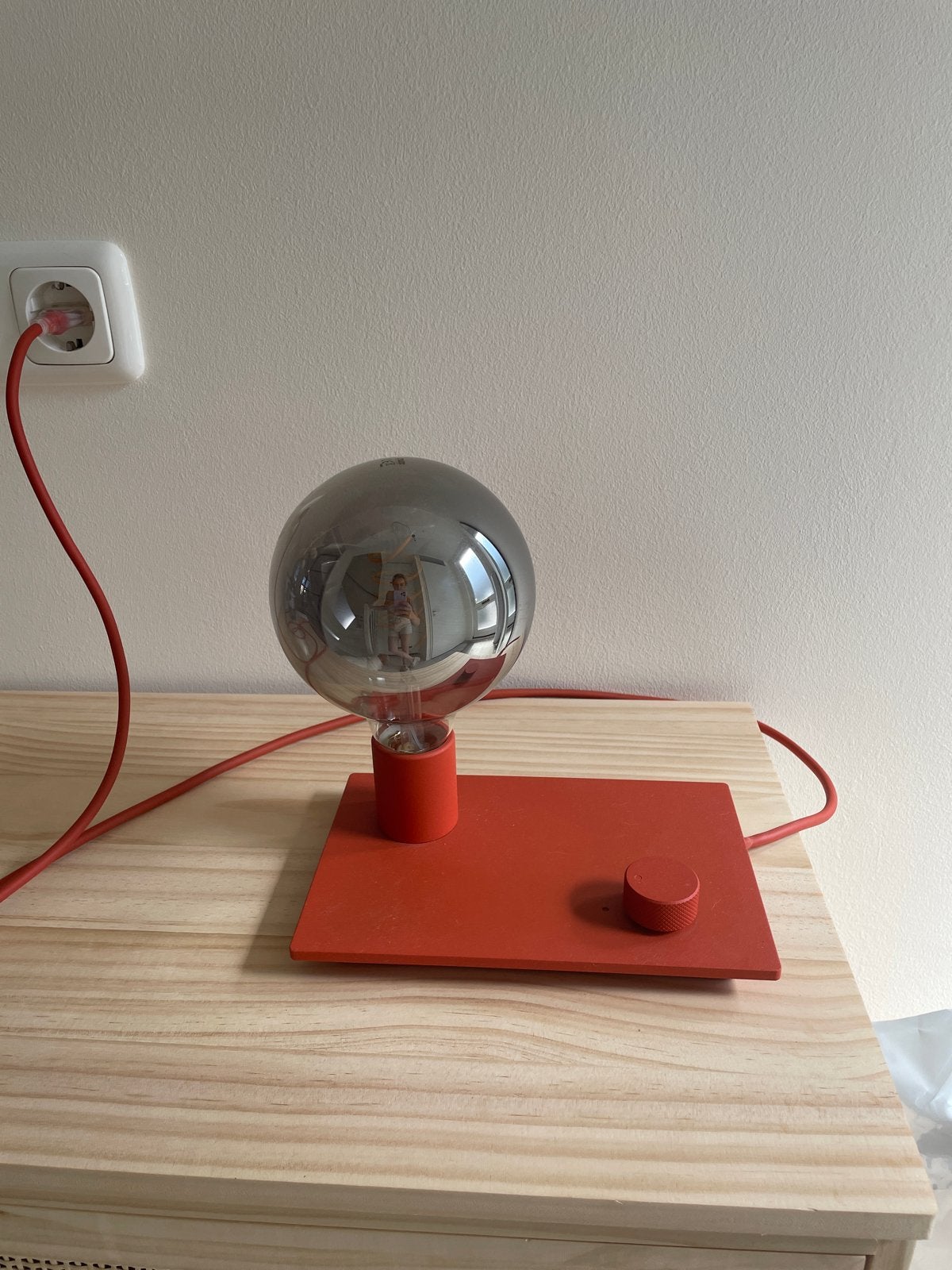 Muuto E27 Tafellamp - Oranje Design Lamp met Dimmer, Ophalen, Dimbaar, Scandinavisch, Overige merken