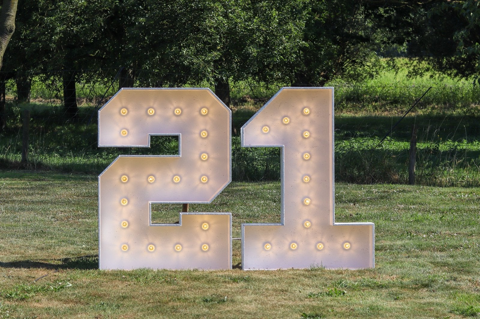 Marquee/licht cijfers verhuur 21, Hobby en Vrije tijd, Ophalen, Zo goed als nieuw, Verjaardag