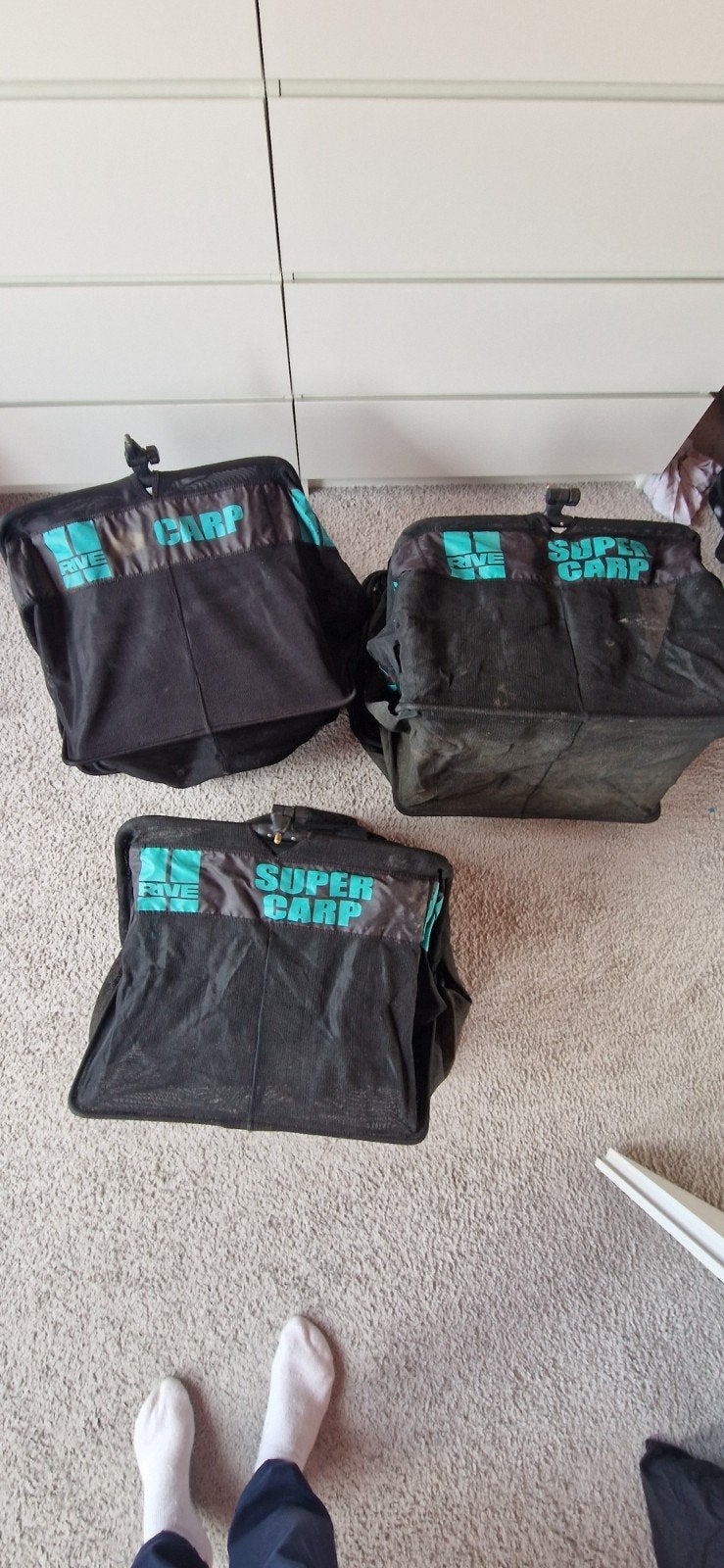 3x Rive Super Carp Leefnetten 3m met frontbar, Watersport en Boten, Ophalen, Gebruikt, Net of Fuik