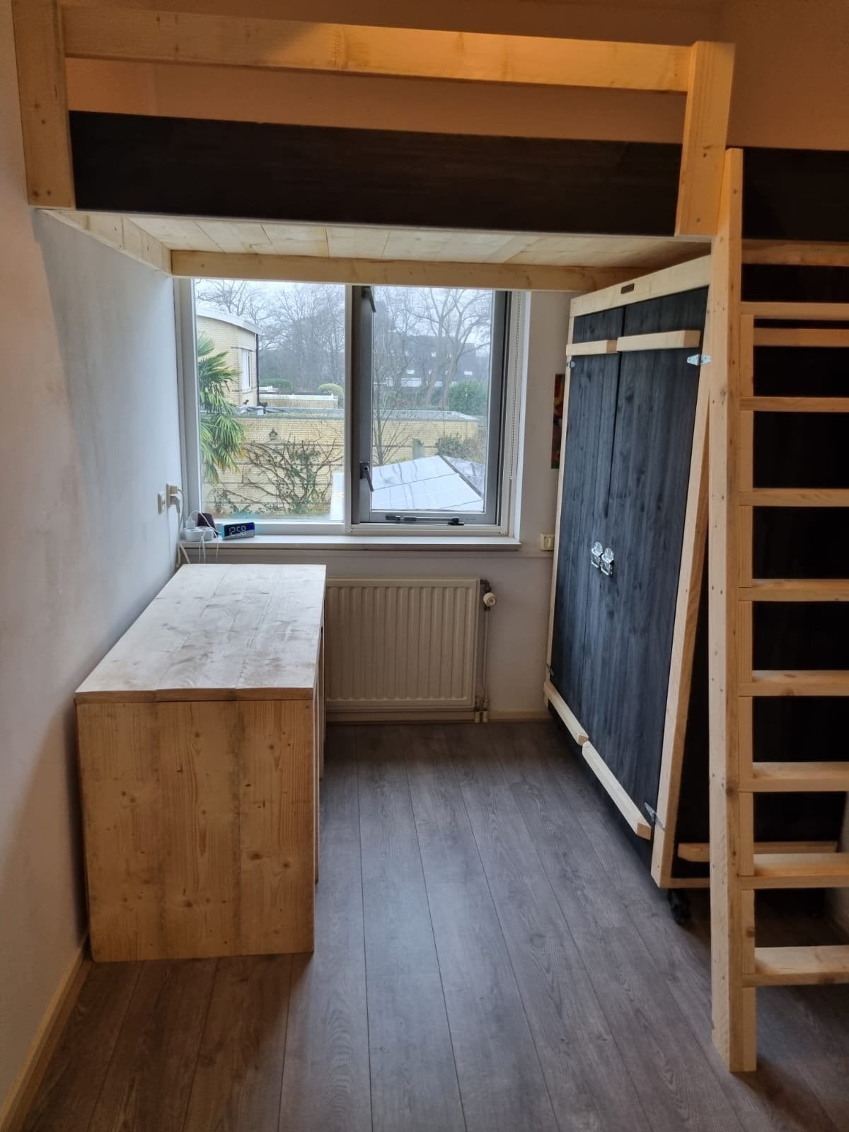 Complete kamer van nieuw steigerhout - Van Londen, Ophalen, Hoogslaper, Eenpersoons, 160 tot 180 cm