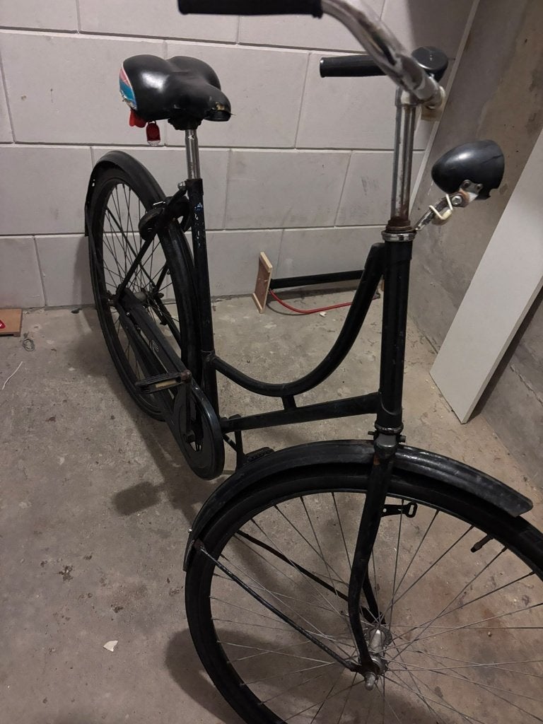 Zwarte damesfiets met lage instap en Basta-slot, Fietsen en Brommers, Terugtraprem, Ophalen, Overige merken, 53 tot 56 cm