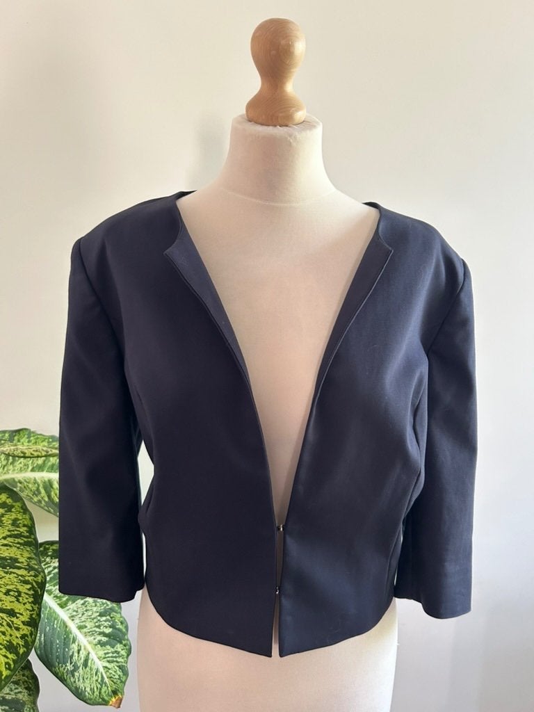 No one else maat 46 donkerblauwe bolero jasje blazer 3388, No one else, Blauw, Maat 46/48 (XL) of groter, Ophalen of Verzenden