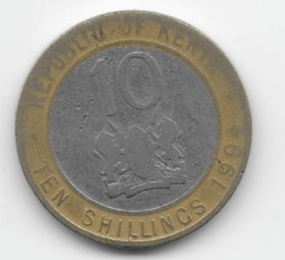 Kenia 10 shillings 1994 KM# 27, Postzegels en Munten, Munten | Afrika, Verzenden, Overige landen, Losse munt