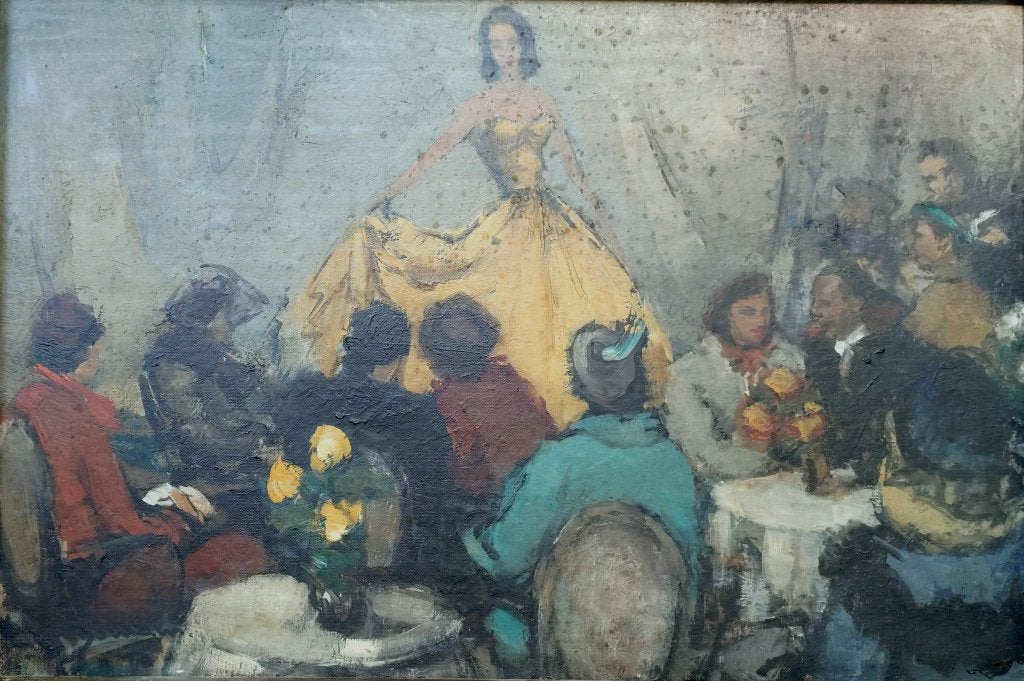 c a 1940/50== WIE KENT DE SIGNATUUR === modeshow ==, Ophalen of Verzenden
