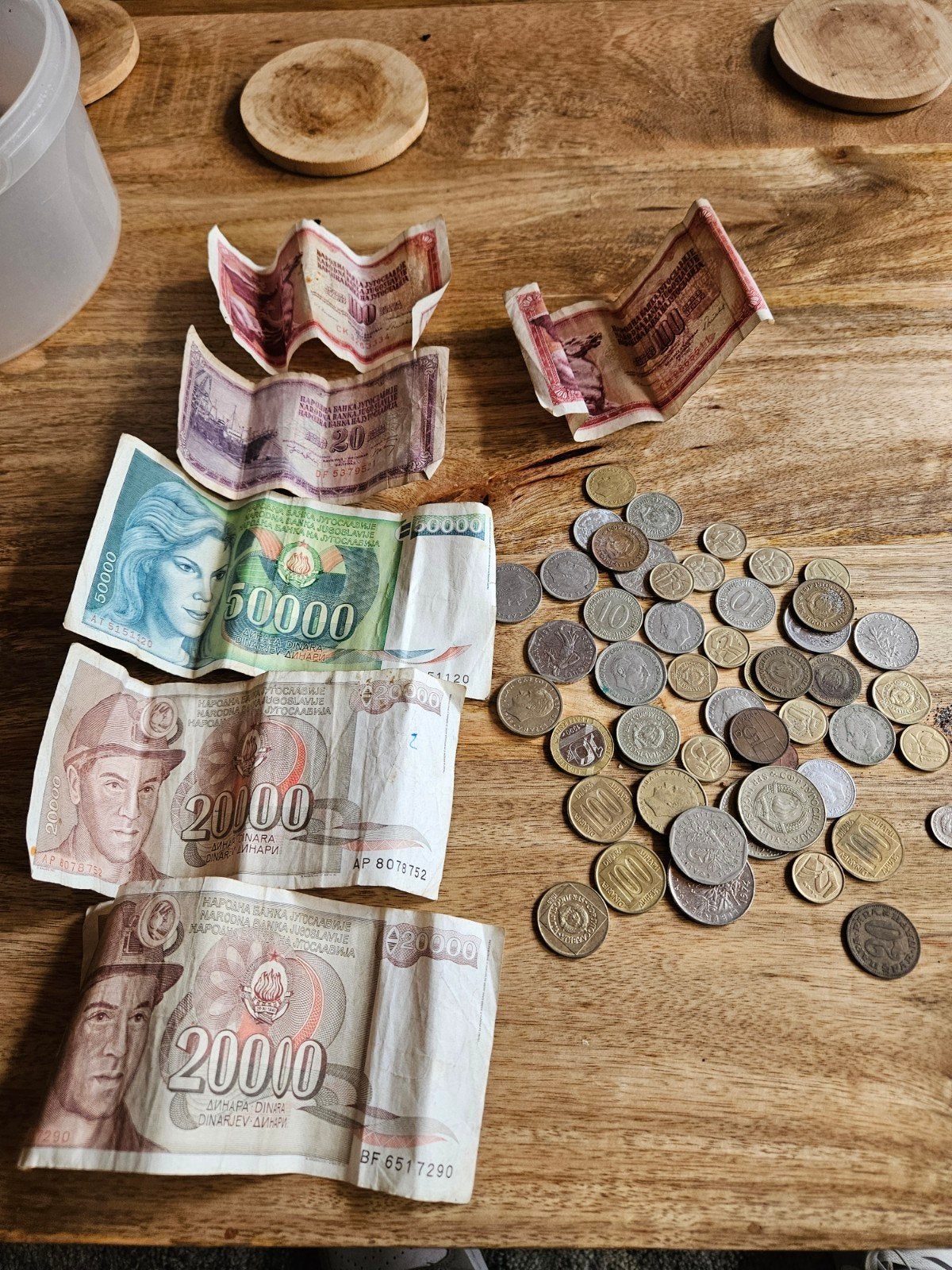 Munten briefjes dinar Joegoslavië, Ophalen of Verzenden, Buitenland, Bankbiljetten