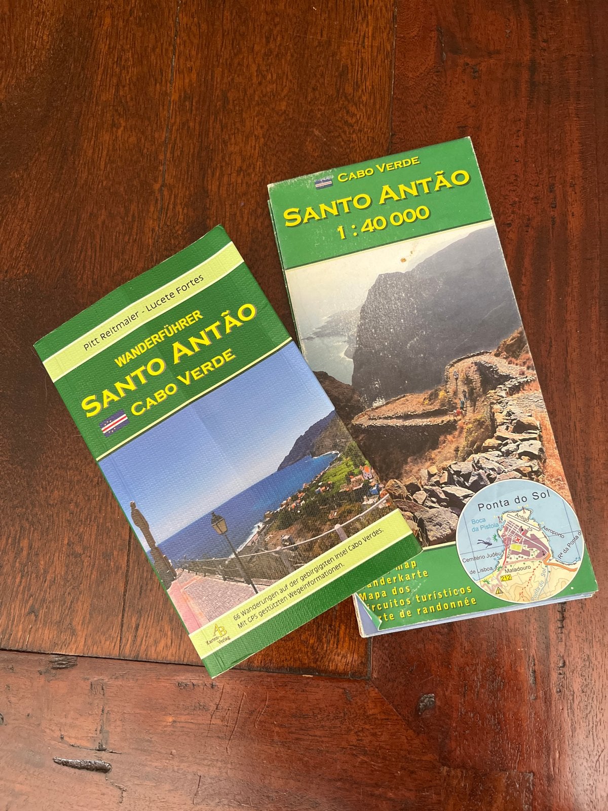Wandelgids en kaart Santo Antão, Kaapverdië (Duits), Overige gebieden, 2000 tot heden, Landkaart, Ophalen