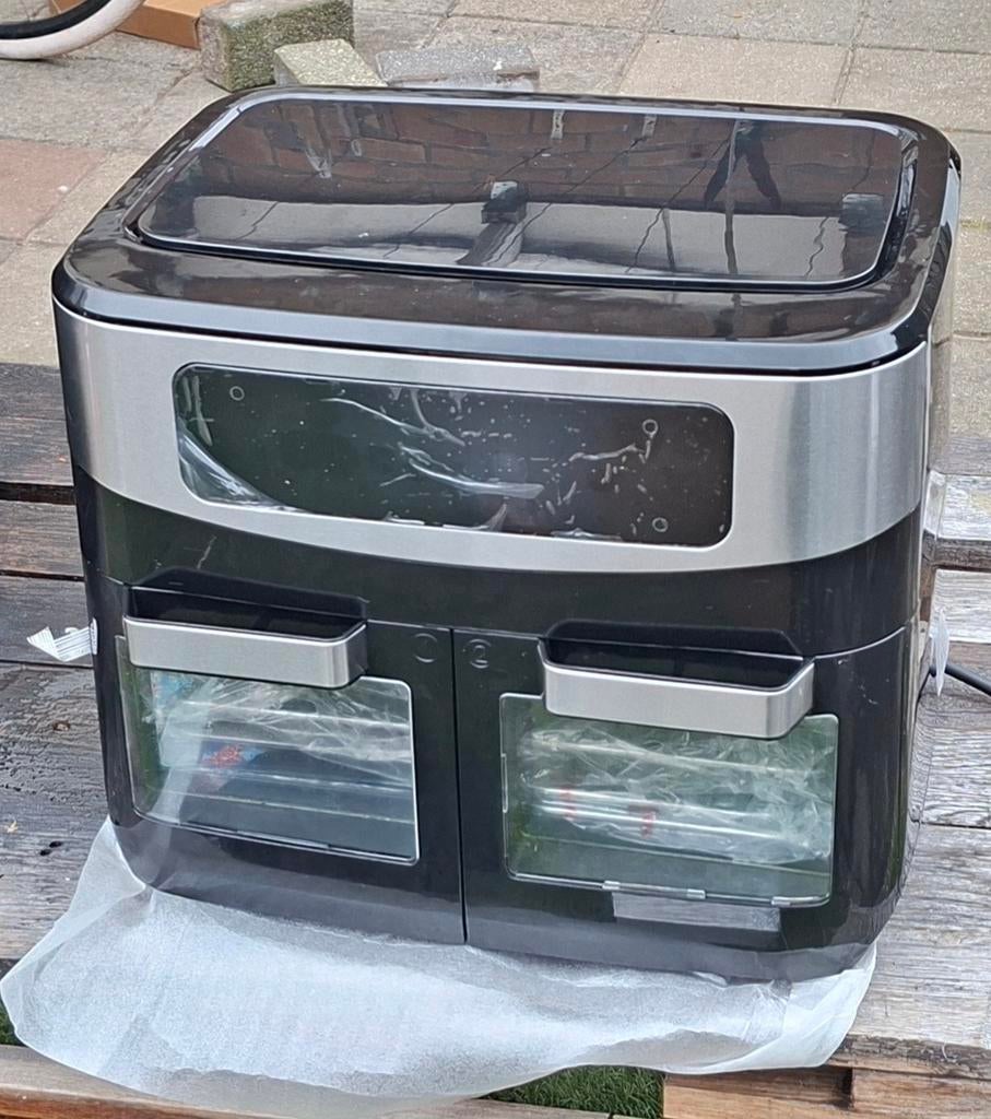 Nieuwe Airfryer XXL met dubbele manden, Ophalen of Verzenden, Nieuw, Airfryer XXL, 1500 gram of meer