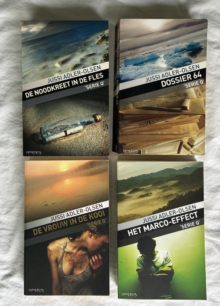 4 Jussi Adler-Olsen thrillers serie Q, Ophalen of Verzenden, Zo goed als nieuw, Jussi Adler-Olsen, Scandinavië