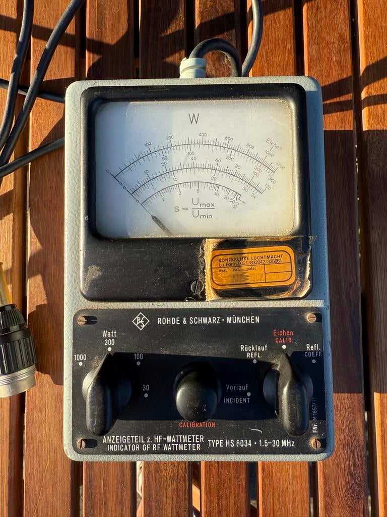 Vintage Rohde & Schwarz HF-wattmeter Type HS 6034, Ophalen