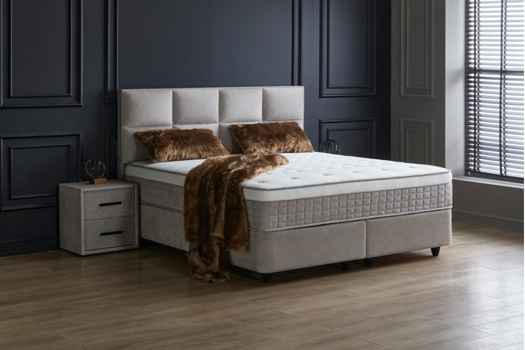 Ayana 2-persoons opbergbed - Beige, Huis en Inrichting, Niet ingevuld, Niet ingevuld, Niet ingevuld