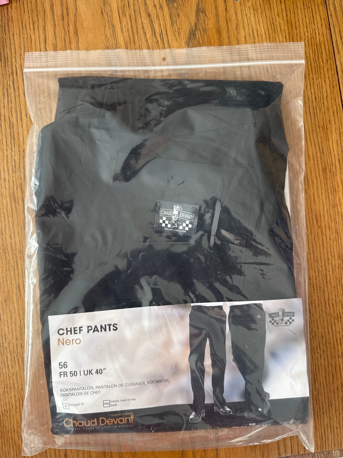 Chaud Devant Chef Broek Zwart Maat 56, Ophalen, Nieuw, Maat 56/58 (XL), Zwart