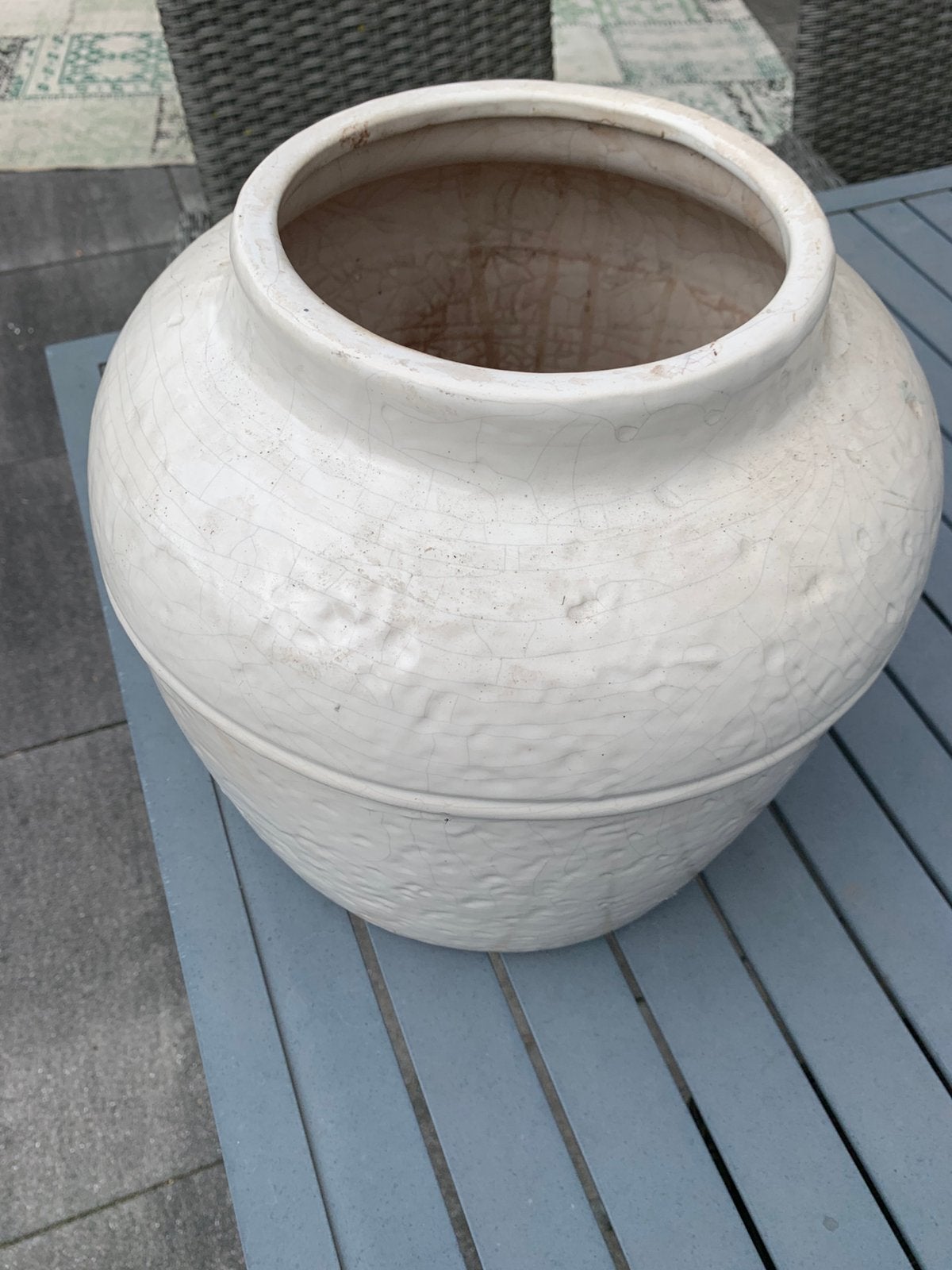 Mooie pot, Tuin en Terras, Bloempotten, Rond, Ophalen of Verzenden, Zo goed als nieuw, Balkon