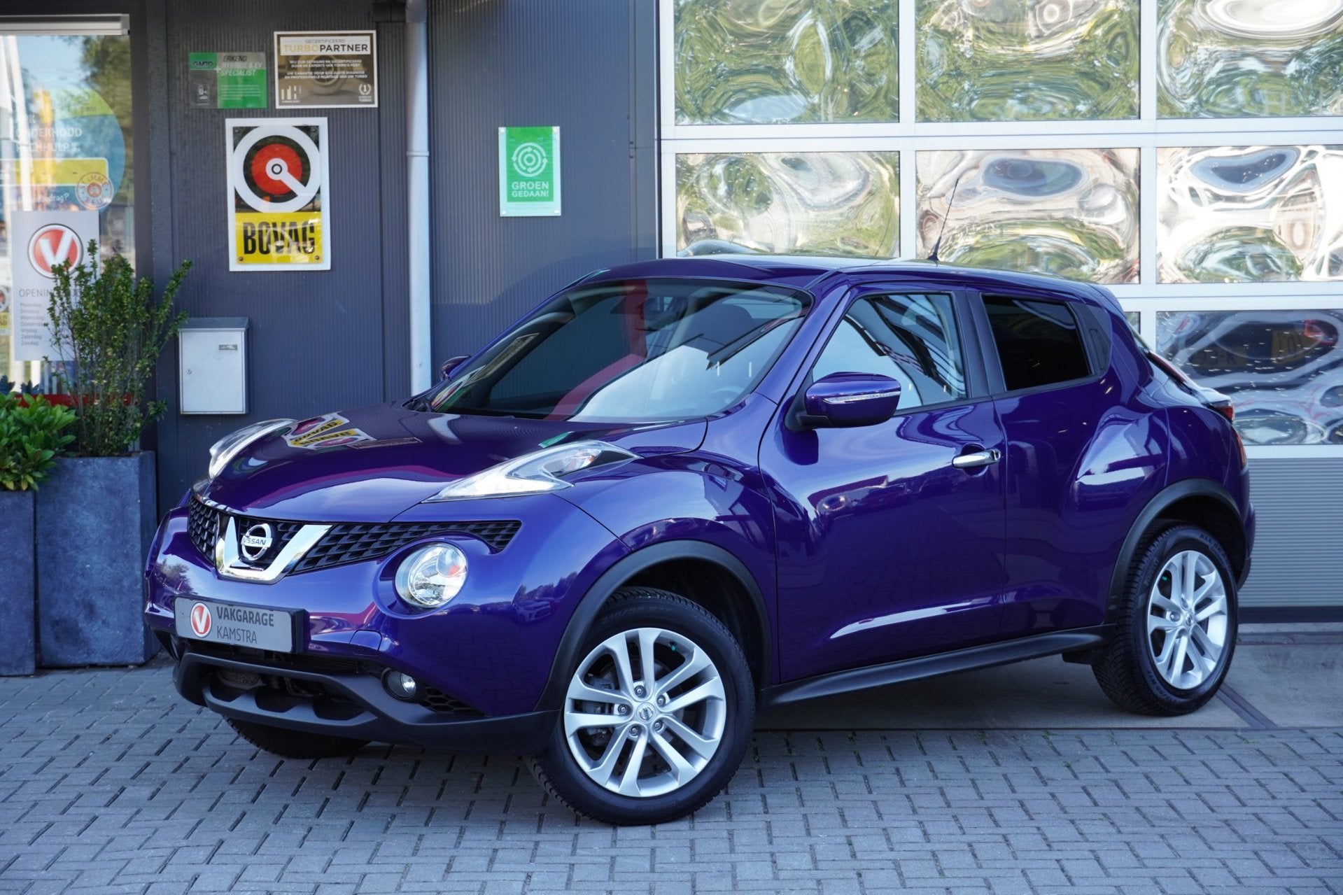 Nissan Juke 1.6 N-Connecta Clima/Cruise/Navi/Camera/Trekh., Stof, Euro 6, 4 cilinders, Blauw