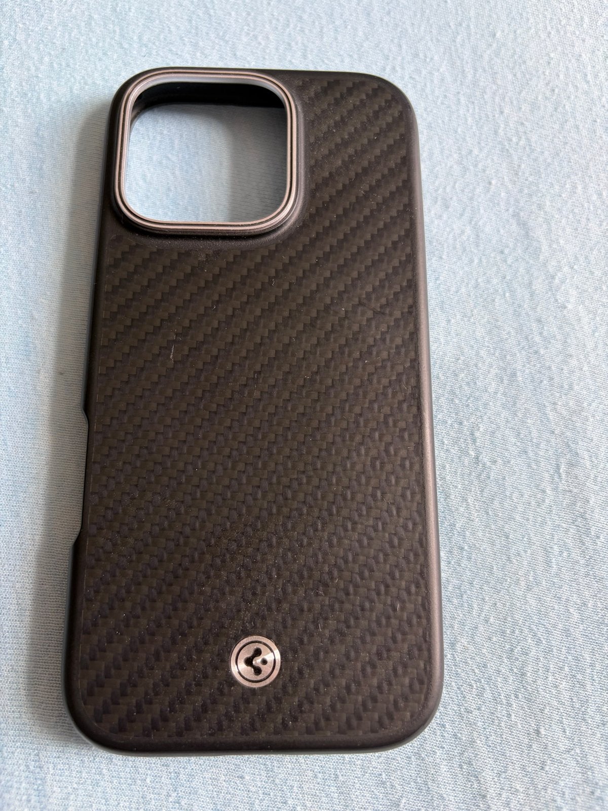 Hoesje voor iPhone 16 Pro - Carbon Look, Kunststof, IPhone 16 Pro, Zwart, Krasbestendig