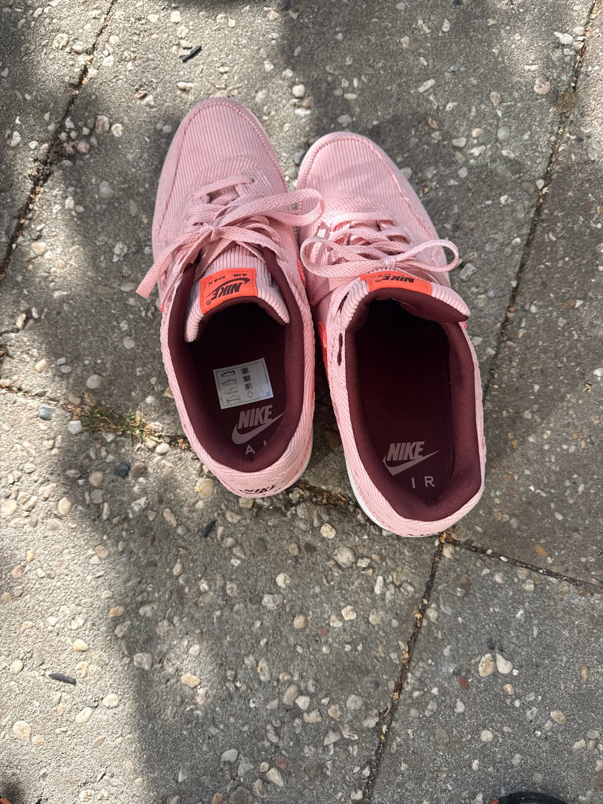 Nike Air Max 1 Corduroy Roze Sneakers, Overige kleuren, Nieuw, Ophalen of Verzenden, Sneakers of Gympen