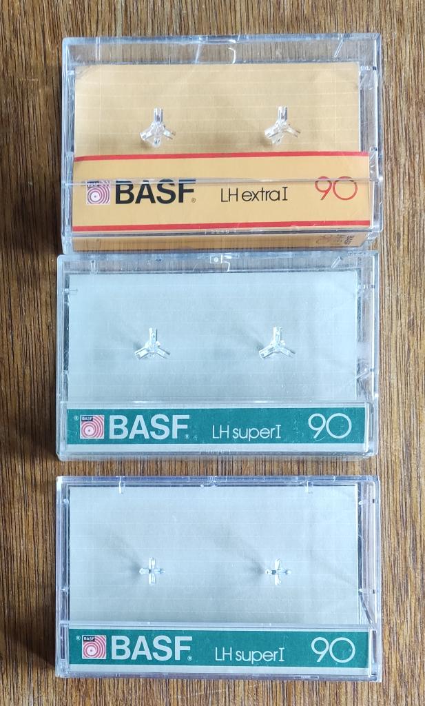 3 lege cassettebanddoosjes BASF 90 LHsuper I, Gebruikt, Overige genres, 1 bandje, Ophalen of Verzenden