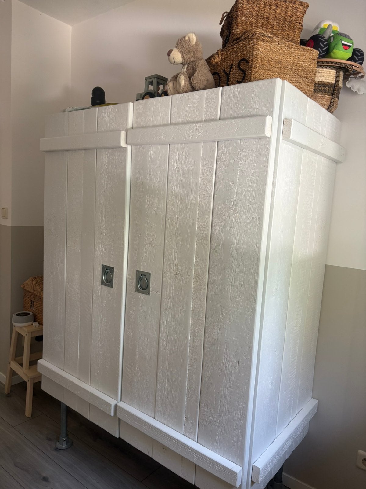 Tweeling Robiuste steigerhouten baby kinderkamer, Ophalen, Gebruikt
